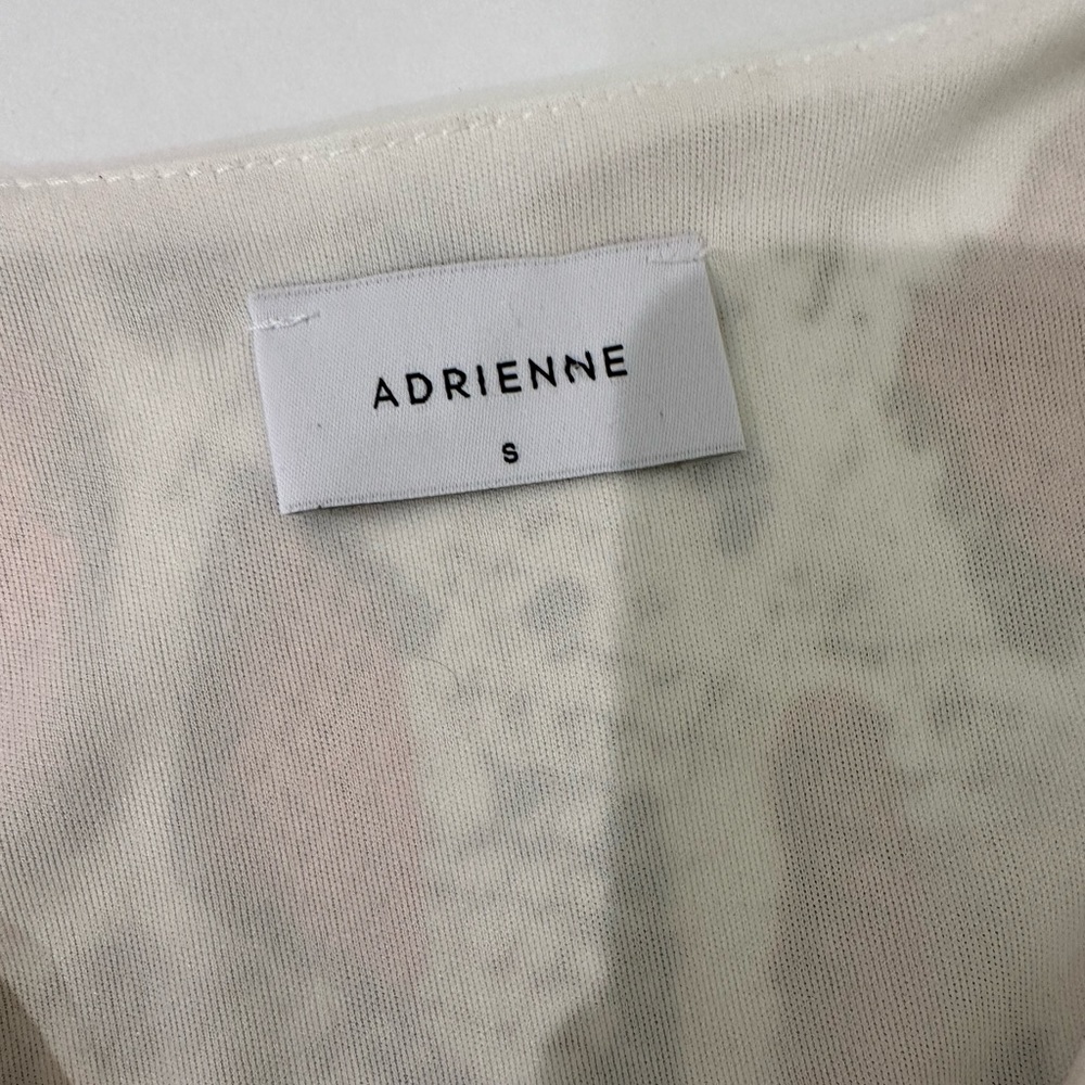 Adrienne Snake Print Blouson Sleeve V-Neck Pink Blush Metallic Size Small - Picture 5 of 12